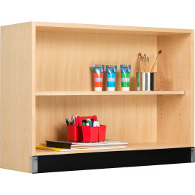 Access Open Shelf Bookcase, 48"W x 16"D x 35"H, Red Oak