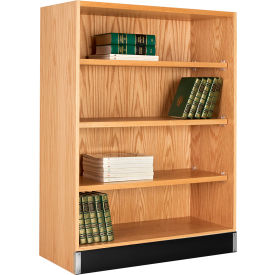 Access Open Shelf Bookcase, 36"W x 12"D x 48"H, Red Oak