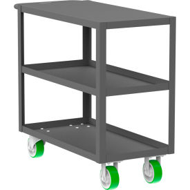 Steel Flat Top Utility Cart with 3 Shelves, 2000 lb. Capacity, 41"L x 18"W x 36"H
