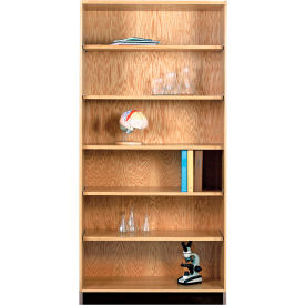 Access Open Shelf Bookcase, 36"W x 22"D x 84"H, Red Oak