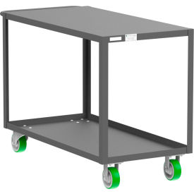 Steel Flat Top Utility Cart with 2 Shelves, 2000 lb. Capacity, 53"L x 24"W x 36"H