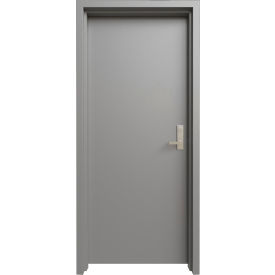 Prehung Welded Frame Commercial Door Kit, Mortise Lock, Left Hand, 36"W x 84"H