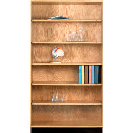 Access Open Shelf Bookcase, 48"W x 22"D x 84"H, Red Oak