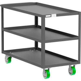 Steel Utility Cart with 3 Shelves, 2000 lb. Capacity, 53"L x 24"W x 36"H