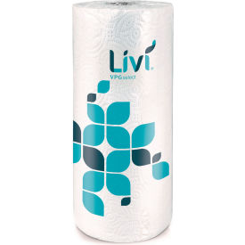 Perforated Kitchen Roll Paper Towel, 2-Ply, 11"W x 10"L, White, 30 Rolls/Case