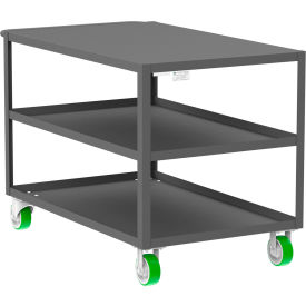Steel Flat Top Utility Cart with 3 Shelves, 2000 lb. Capacity, 53"L x 30"W x 36"H