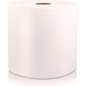 Hard Wound Roll Paper Towel, 1-Ply, 8"W x 800'L, White, 6/Case