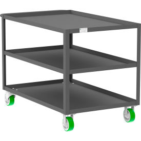 Steel Utility Cart with 3 Shelves, 2000 lb. Capacity, 53"L x 30"W x 36"H