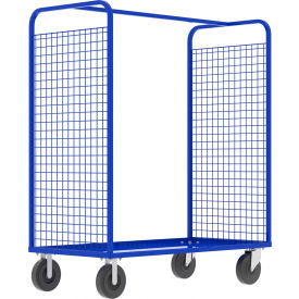 2-Sided Stock Picking Cage Cart, 57"L x 30"W, 1600 lb. Capacity, Blue
