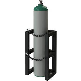 Vertical Gas Cylinder Rack, 1 Vertical Cylinder Capacity, 16"W x 12"D x 30"H