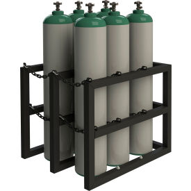 Vertical Gas Cylinder Rack, 6 Cylinder Capacity, 30"W x 36"D x 30"H