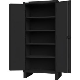 Heavy Duty Storage Cabinet, 36"W x 24"D x 78"H, Gray, All-Welded