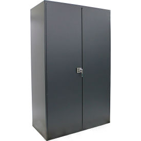 Flush Door Industrial Electronic Locking Cabinet, All-Welded, 36"W x 24"D x 78"H, Gray
