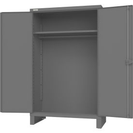 Heavy Duty Storage Cabinet, 48"W x 24"D x 78"H, Gray, All-Welded