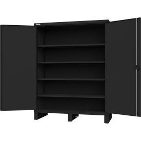 Heavy Duty Storage Cabinet, 60"W x 24"D x 78"H, Gray, All-Welded
