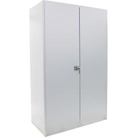 Flush Door Deluxe Electronic Locking Cabinet, All-Welded, 36"W x 24"D x 78"H, White