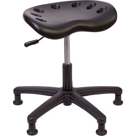 Polyurethane Tractor Stool, Black Seat/Black Base