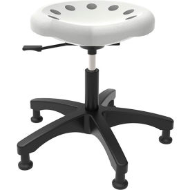Polyurethane Tractor Stool, Gray Seat/Black Base