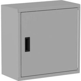 Wall Mountable Storage Cabinet, 24"W x 12"D x 24"H, All-Welded, Silver, RH