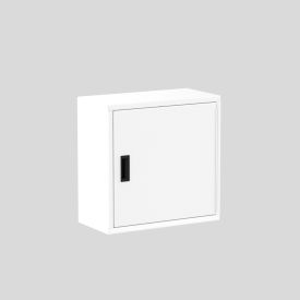 Wall Mountable Storage Cabinet, 24"W x 12"D x 24"H, All-Welded, White, RH