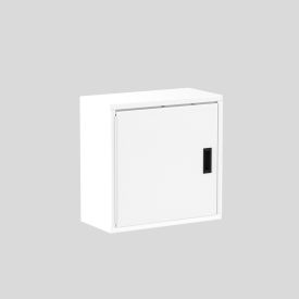 Wall Mountable Storage Cabinet 24"W x 12"D x 24"H, All-Welded, White, LH