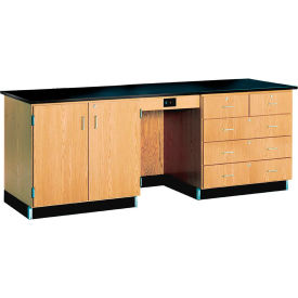 Kinectic Instructor Demo Desk with Phenolic Resin Top, Oak Red