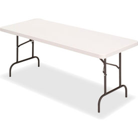Commercial Plastic Folding Table, 30" x 60", Platinum Granite