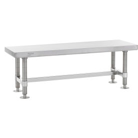 Gowning Bench with 4 Legs, 48"W x 16"D x 18"H, Silver