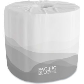 Pacific Blue Basic Bathroom Tissue, 1-Ply, White, 550/Roll, 80/Case