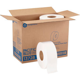 Jumbo Jr. Bath Tissue Roll, 2-Ply, White, 1000'/Roll, 8 Rolls/Case