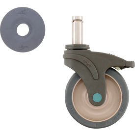 5" Total-Guard Swivel/Brake Stem Caster For Industrial Wire Shelving Racks