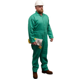 Flame Resistant Standard Coverall, L, Green