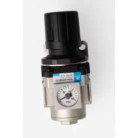 Inline Regulator with Gauge, 3/8" NPT, 100 CFM, 175 Max PSI