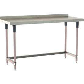 TableWorx 304 Stainless Steel Stationary Table, 72 x 30", 2" Backsplash