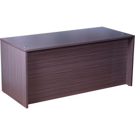 Executive Desk Shell, 71"W x 36"D x 29-1/2"H, Driftwood
