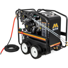 Mi-T-M Portable Gasoline Hot Water Pressure Washer, 408cc Vanguard, 4000 PSI, 3.3 GPM