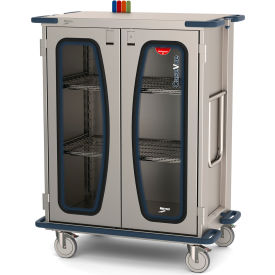 CaseVue Surgical Case Cart with Clear Doors, 45-1/2"L x 28"W x 58-1/4"H, Gray/Silver