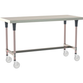 TableWorx 304 Stainless Steel Mobile-Ready Table, 60 x 24"