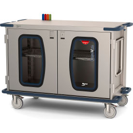 CaseVue Surgical Case Cart w/ Clear Doors, 57-1/2"L x 28"W x 40-5/8"H, Gray/Silver