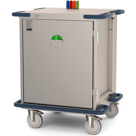 Surgical Case Cart with Solid Door, 33-1/2"L x 28"W x 40-5/8"H, Gray/Silver