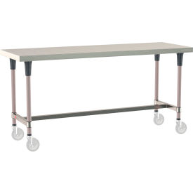 TableWorx 304 Stainless Steel Mobile-Ready Table, 72 x 24"