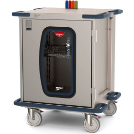 Surgical Case Cart with Clear Door, 33-1/2"L x 28"W x 40-5/8"H, Gray/Silver