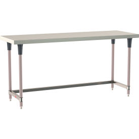 TableWorx 304 Stainless Steel Stationary Table, 72 x 24", 3-Sided Frame