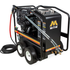Portable Gasoline Hot Water Pressure Washer, CH440 Kohler, 3500 PSI, 3.3 GPM