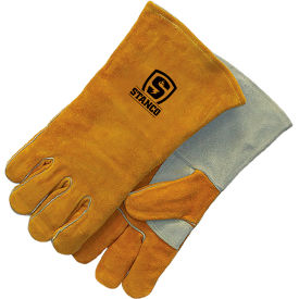 Select Split Cowhide Welding Glove, L, Gold