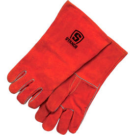 Select Split Cowhide Welding Glove, L, Russet