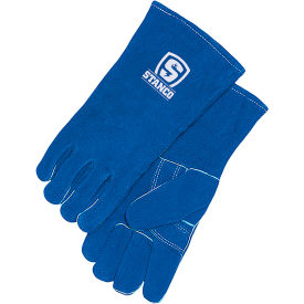 Split Cowhide Welding Glove, L, Royal Blue