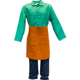 Gold Band Leather Waist Apron, 24" x 24", Gold