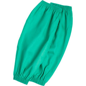 Flame Resistant Cotton Sleeves, Elastic on Both Ends, 23"L, Green