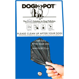 Junior Bag Dispenser with 400 Header Bags, Aluminum, Blue